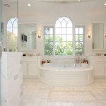 White on White Marble bathroom