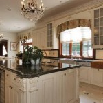 Traditional white kitchen crystal chandeliers